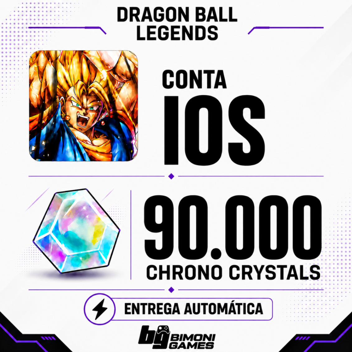 [iOS] CONTA 90.000 CHRONO CRYSTALS + 0-5 LFS | DRAGON BALL LEGENDS