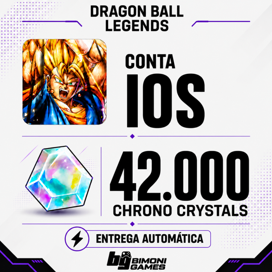 [iOS] CONTA 42.000 CHRONO CRYSTALS + 0-5 LFS | DRAGON BALL LEGENDS