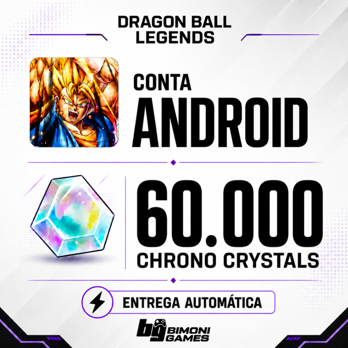 [ANDROID] CONTA 60.000 CHRONO CRYSTALS + 0-5 LFS | DRAGON BALL LEGENDS