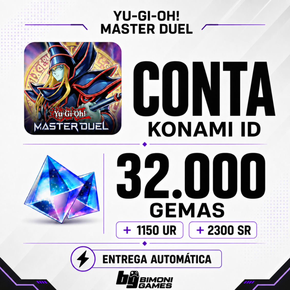 CONTA 31.800 GEMAS + 1150 UR + 2300 SR | YU-GI-OH! MASTER DUEL